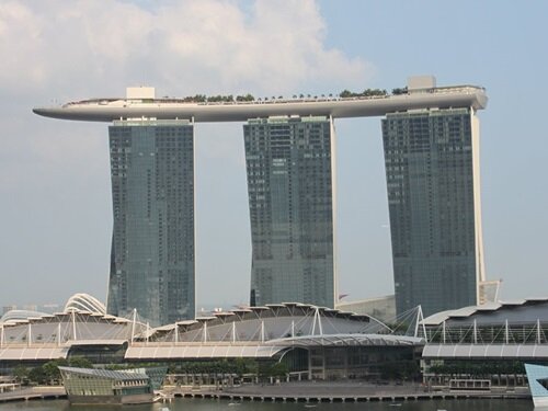 Sổ tay du lịch so tay du lich Sotaydulich Sotay Dulich Khampha Kham Pha Bui Cận cảnh bể bơi cao nhất thế giới ở Marina Bay Sands