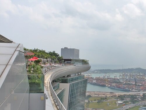 Sổ tay du lịch so tay du lich Sotaydulich Sotay Dulich Khampha Kham Pha Bui Cận cảnh bể bơi cao nhất thế giới ở Marina Bay Sands