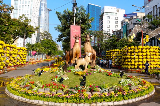 Sổ tay du lịch so tay du lich Sotaydulich Sotay Dulich Khampha Kham Pha Bui Đường hoa Tết Sài Gòn rực rỡ trước giờ khai mạc