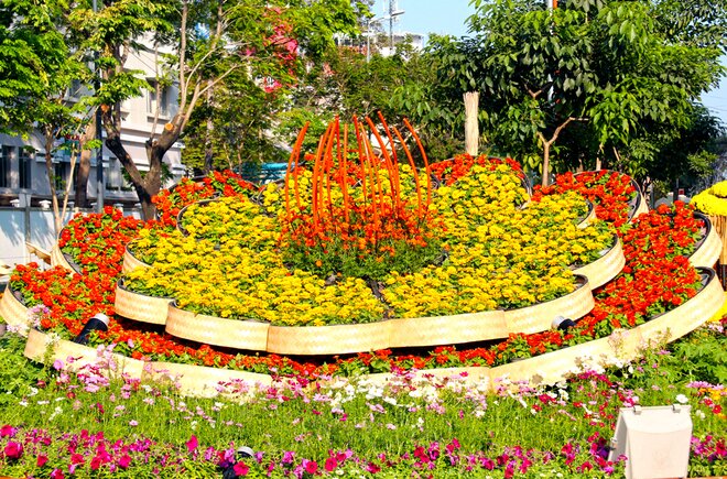 Sổ tay du lịch so tay du lich Sotaydulich Sotay Dulich Khampha Kham Pha Bui Đường hoa Tết Sài Gòn rực rỡ trước giờ khai mạc