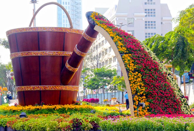 Sổ tay du lịch so tay du lich Sotaydulich Sotay Dulich Khampha Kham Pha Bui Đường hoa Tết Sài Gòn rực rỡ trước giờ khai mạc