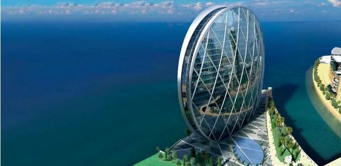 Sổ tay du lịch so tay du lich Sotaydulich Sotay Dulich Khampha Kham Pha Bui Chiem nguong toa nha choc troi hinh tron o Abu Dhabi