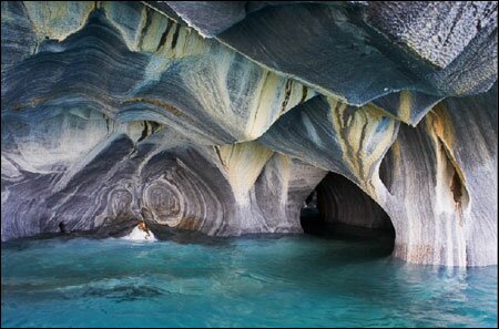 Sổ tay du lịch so tay du lich Sotaydulich Sotay Dulich Khampha Kham Pha Bui Cheo xuong kayak ngam dong cam thach Marble Cathedral o Chile 