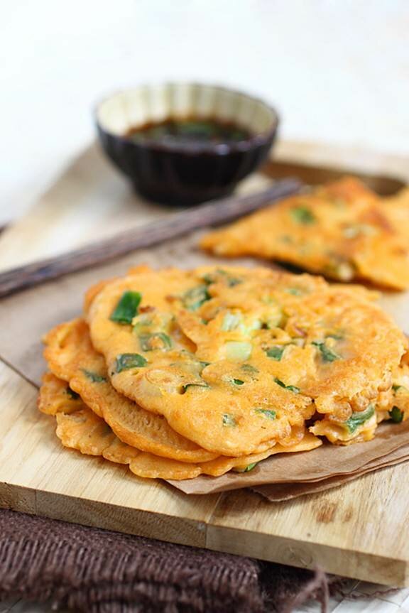 Sổ tay du lịch so tay du lich Sotaydulich Sotay Dulich Khampha Kham Pha Bui Ngon lạ pancake hành lá kiểu Hàn Quốc