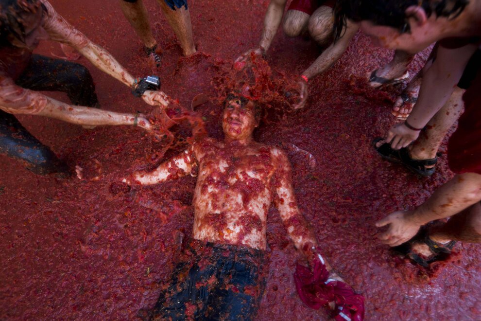 Sổ tay du lịch so tay du lich Sotaydulich Sotay Dulich Khampha Kham Pha Bui La Tomatina - “Cuộc chiến cà chua” ở Bunol, Tây Ban Nha