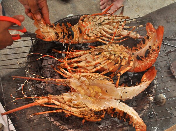 Sổ tay du lịch so tay du lich Sotaydulich Sotay Dulich Khampha Kham Pha Bui Dong thuyền ra đảo Bình Ba thưởng thức tôm hùm tươi ngon