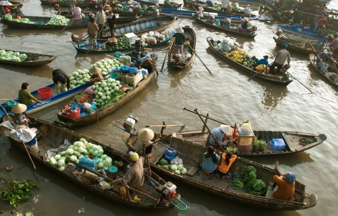 Sổ tay du lịch so tay du lich Sotaydulich Sotay Dulich Khampha Kham Pha Bui Chợ nổi miền Tây vào xuân