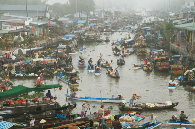 Sổ tay du lịch so tay du lich Sotaydulich Sotay Dulich Khampha Kham Pha Bui Chợ nổi miền Tây vào xuân